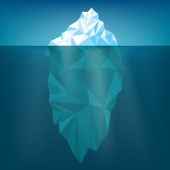 Polygon iceberg in the ocean