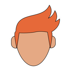 Man faceless cartoon icon vector illustration graphic design