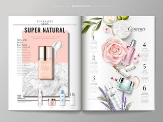 Cosmetic magazine template