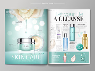 Skin care magazine template