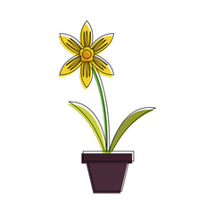 Home plant vase icon vector illustration graphic design
