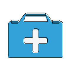 First aids suitcase icon vector illustration graphic design