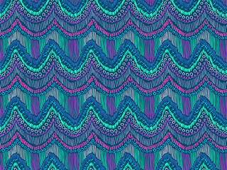 Tribal pattern ethnic doodle ornament blue