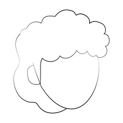 Woman faceless cartoon icon vector illustration graphic design