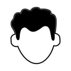 Man faceless cartoon icon vector illustration graphic design
