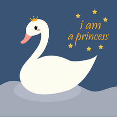 cute swan vector