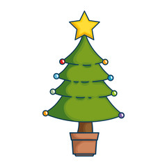 christmas tree in pot