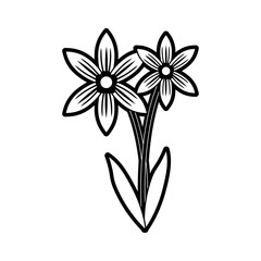 Beautiful flower plant icon vector illustration graphic design