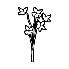 Beautiful flower plant icon vector illustration graphic design
