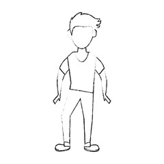 Young man posing icon vector illustration graphic design