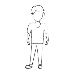 Young man posing icon vector illustration graphic design