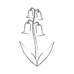 Beautiful flower plant icon vector illustration graphic design