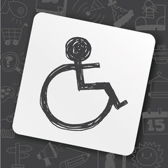 wheelchair sign doodle