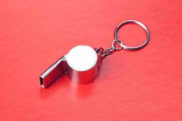 Sports or coaches metal whistle