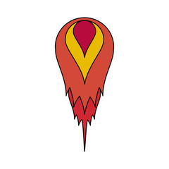 Fireball game item icon vector illustration graphic design