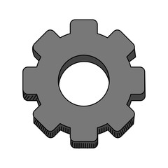 Gear machinery piece icon vector illustration graphic design