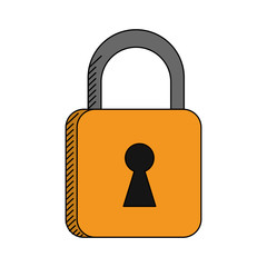 Padlock security symbol icon vector illustration graphic design