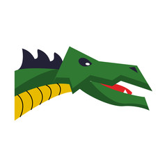 Dragon head game item icon vector illustration graphic design