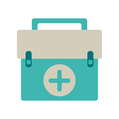 First aids suitcase icon vector illustration graphic design