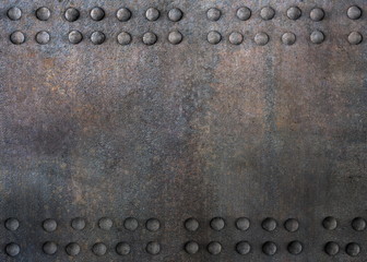 Vintage iron background with rivets