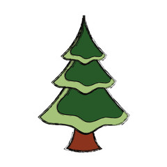 colorful  christmas tree over white background  vector illustration
