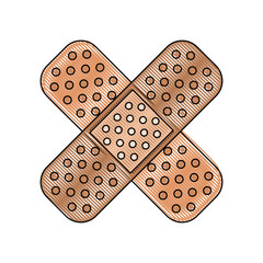 Bandages first aid icon vector illustration graphic design