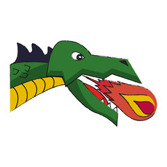 Dragon head game item icon vector illustration graphic design