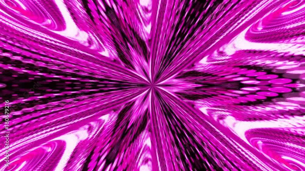 Poster abstract background with violete kaleidoscope. seamless loop