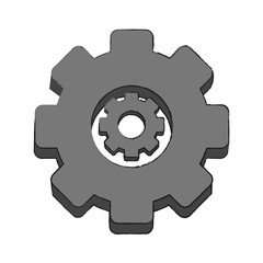 Gear machinery piece icon vector illustration graphic design