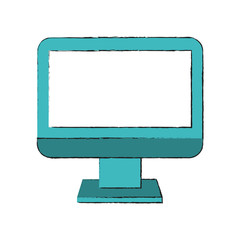 Computer monitor screen icon vector illustration graphic design