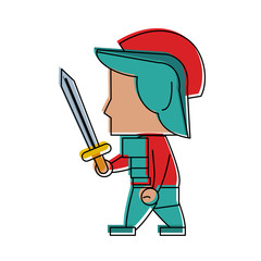 Warrior game item icon vector illustration graphic design