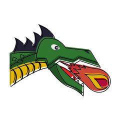 Dragon head game item icon vector illustration graphic design