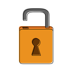 Padlock security symbol icon vector illustration graphic design