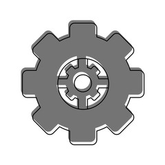 Gear machinery piece icon vector illustration graphic design