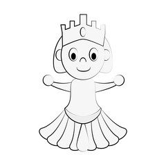 Princess game item icon vector illustration graphic design