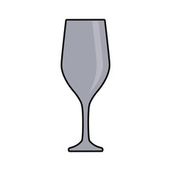 champagne glass icon over white background vector illustration
