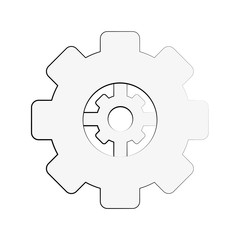 Gear machinery piece icon vector illustration graphic design