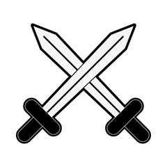 Swords game icon icon vector illustration graphic design