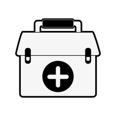First aids suitcase icon vector illustration graphic design