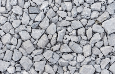 Pebbles background. Stone top view texture. 