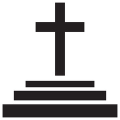 Cross icon isolated