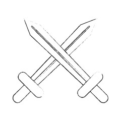 Swords game icon icon vector illustration graphic design