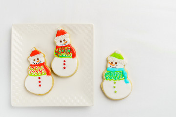 Christmas different form cookies winter selebration background.