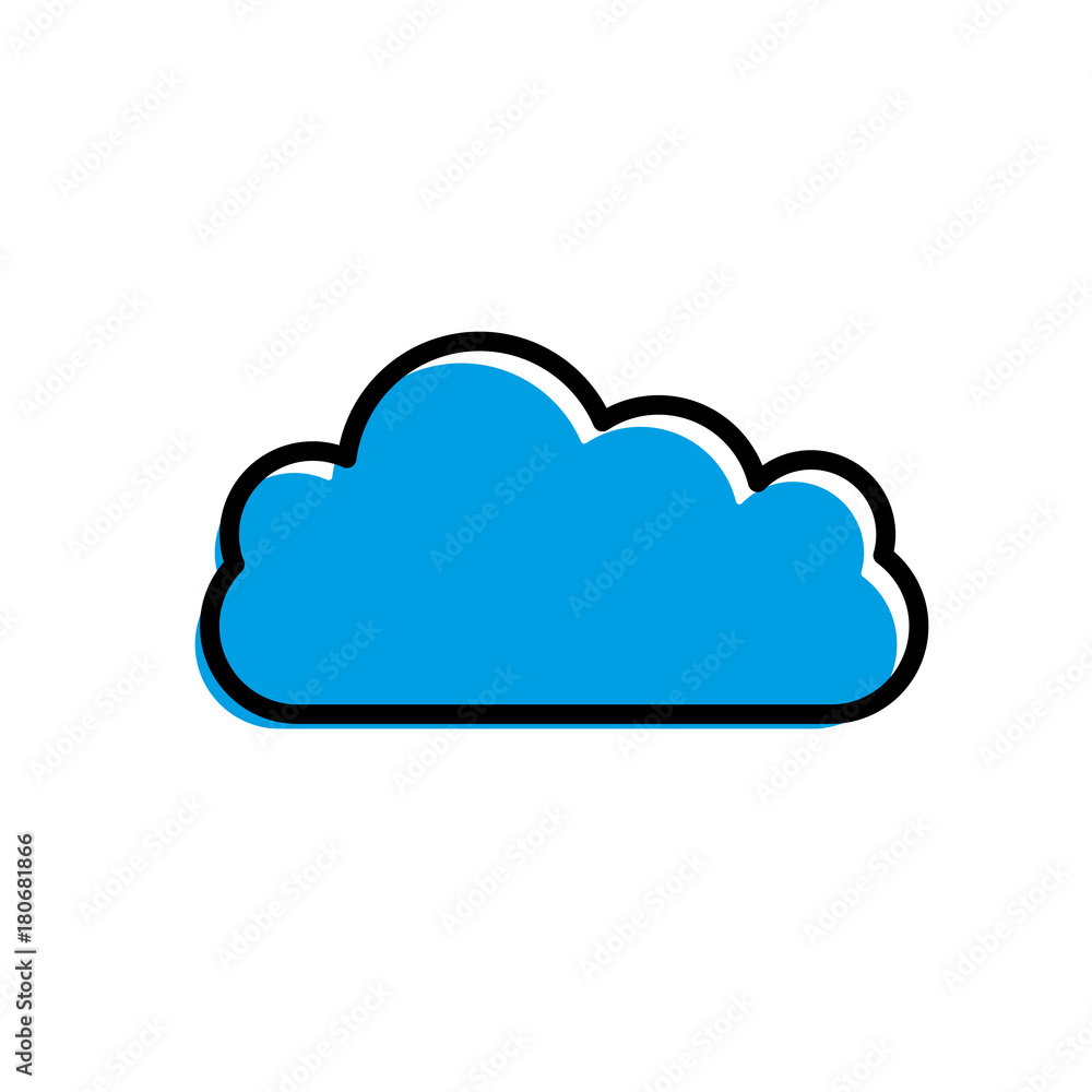 Poster cloud computing storage data network vector illustration
