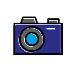 photograph camera lens flash device studio vector illustration