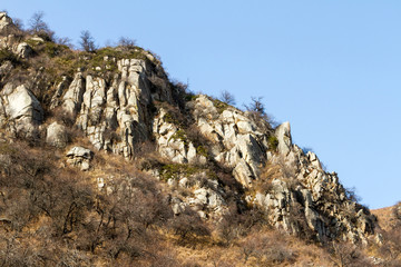 rock in the mountains in autumn