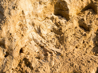 sand on construction site as an abstract background
