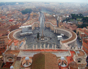 St. Peter's square. The view from the top