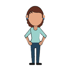 Woman faceless avatar Icon vector illustration graphic design