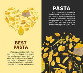 Best pasta made of organic ingredients promotional posters